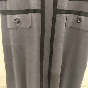 Ming Wang Black and Gray Sheath Dress for Work